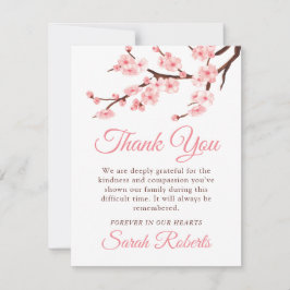 Cherry Blossom Beileid Vielen Dank Note Card Dankeskarte