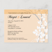 Cherry Blossom Bella Save the Date Ankündigungspostkarte (Rückseite)