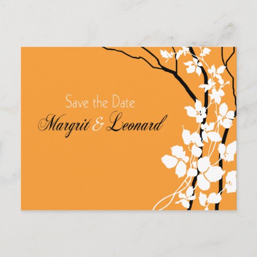 Cherry Blossom Bella Save the Date Ankündigungspostkarte (Vorderseite)