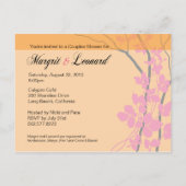 Cherry Blossom Bella Save the Date Ankündigungspostkarte (Rückseite)