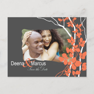 Cherry Blossom Bella Save the Date Foto Ankündigungspostkarte