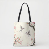 Cherry Blossom Bird Tasche (Vorderseite)