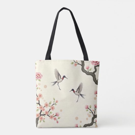 Cherry Blossom Bird Tasche (Rückseite)