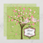 Cherry Blossom Birds Bridal Dusche Einladung (Vorne/Hinten)
