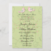 Cherry Blossom Birds Probe Abendessen Einladung (Rückseite)