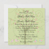 Cherry Blossom Birds Square Einladung zur Hochzeit (Rückseite)