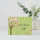Cherry Blossom Birds Tischnummer Postcard (Stehend Vorderseite)