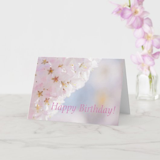 Cherry Blossom Birthday Card Karte (Orchidee)