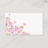 Cherry Blossom Bläserdiapier Raffle Babydusche Begleitkarte (Rückseite)