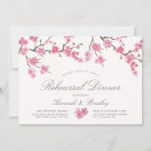Cherry Blossom Bloom | Abendessen Probe Einladung (Vorderseite)