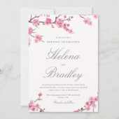 Cherry Blossom Bloom | Einladung zur Hochzeit in R (Vorderseite)