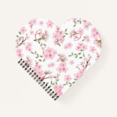 Cherry Blossom Bloom Heart Notebook Notizblock (Vorderseite)