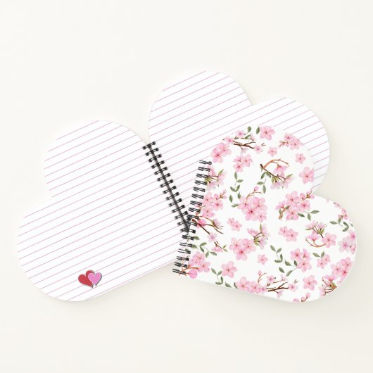 Cherry Blossom Bloom Heart Notebook Notizblock (Innenseite)