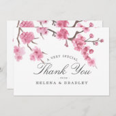 Cherry Blossom Bloom | Hochzeit Danke (Vorne/Hinten)