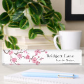 Cherry Blossom Bloom | Name + Titel Namensplakette