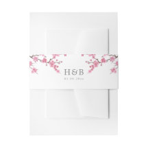 Cherry Blossom Bloom | White Monogram