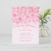Cherry Blossom Bloral Baby Dusche Einladung (Stehend Vorderseite)