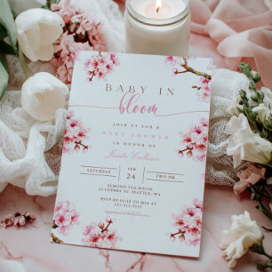 Cherry Blossom Bloral Baby Dusche Einladung