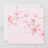 Cherry Blossom Bloral Baby Dusche Einladung (Rückseite)