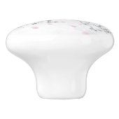 Cherry Blossom Bloral Pastel Dusty Pink Keramikknauf (Seitenansicht)