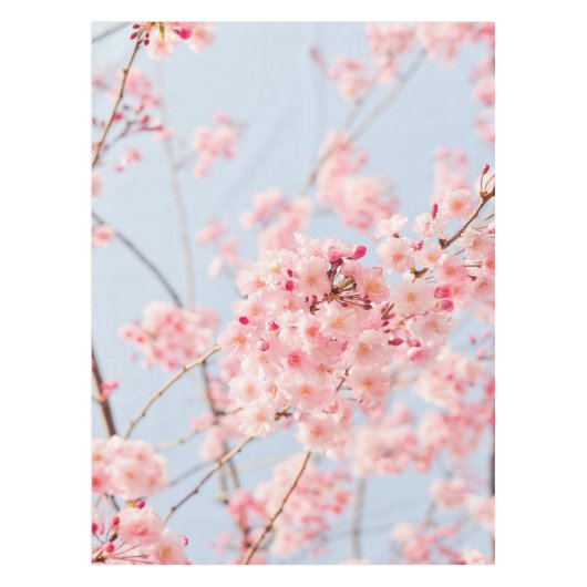 Cherry Blossom Blue Rose Lighthouse Route Deco Tischdecke (Vorderseite)