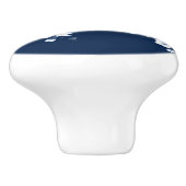 Cherry Blossom Blue White Keramikknauf (Seitenansicht)