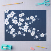 Cherry Blossom Blue White Seidenpapier (Basteln)