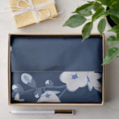 Cherry Blossom Blue White Seidenpapier (Geschenk)