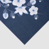 Cherry Blossom Blue White Seidenpapier (Detail)