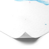 Cherry Blossom Blume Aquarellkunst Poster (Ecke)