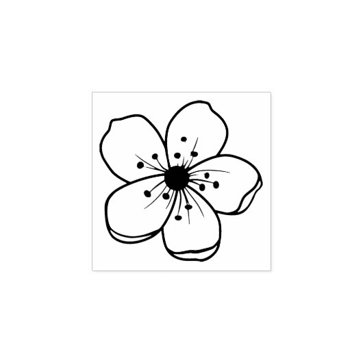 Cherry Blossom Blume Art Gummi Briefmarke Gummistempel (Prägung)