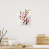 Cherry Blossom Blume Art Print Poster (Küche)