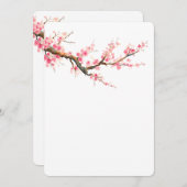 Cherry Blossom Blume Babydusche Einladung (Vorne/Hinten)