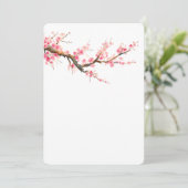 Cherry Blossom Blume Babydusche Einladung (Stehend Vorderseite)