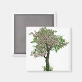 Cherry Blossom Blume Baumzweige Blätter Magnet (Vorderseite/Rückseite)