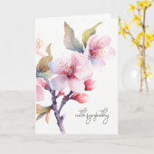 Cherry Blossom Blume Beileid Beerdigung Gedenkstät Karte (Gelbe Blume)