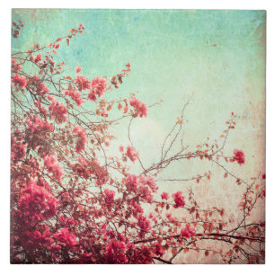 Cherry Blossom Blume Blumenroter Bildschirm Tile Fliese