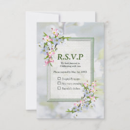 Cherry Blossom Blume Bouquet RSVP Karte