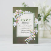 Cherry Blossom Blume Bouquet RSVP Karte (Stehend Vorderseite)