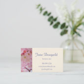 Cherry Blossom Blume Custom Business Card Visitenkarte (Stehend Vorderseite)