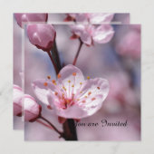 Cherry Blossom Blume Geburtstag Einladung (Vorne/Hinten)