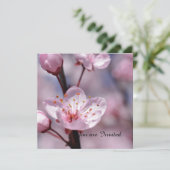 Cherry Blossom Blume Geburtstag Einladung (Stehend Vorderseite)