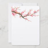 Cherry Blossom Blume Hochzeit Einladung (Rückseite)