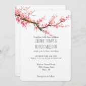 Cherry Blossom Blume Hochzeit Einladung (Vorne/Hinten)