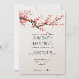 Cherry Blossom Blume Hochzeit Einladung