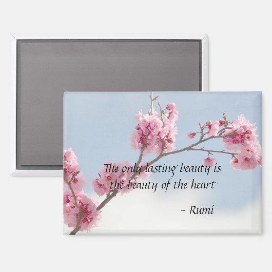 Cherry Blossom Blume Inspiration Zitat Magnet (Vorderseite/Rückseite)