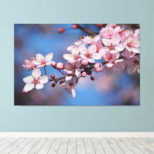 Cherry Blossom Blume Leinwanddruck (Insitu (Holzboden))