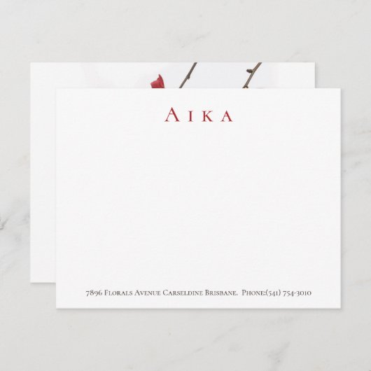 Cherry Blossom Blume Mitteilungskarte (Vorne/Hinten)