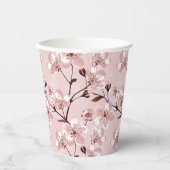Cherry Blossom Blume Muster Pappbecher (Vorderseite)