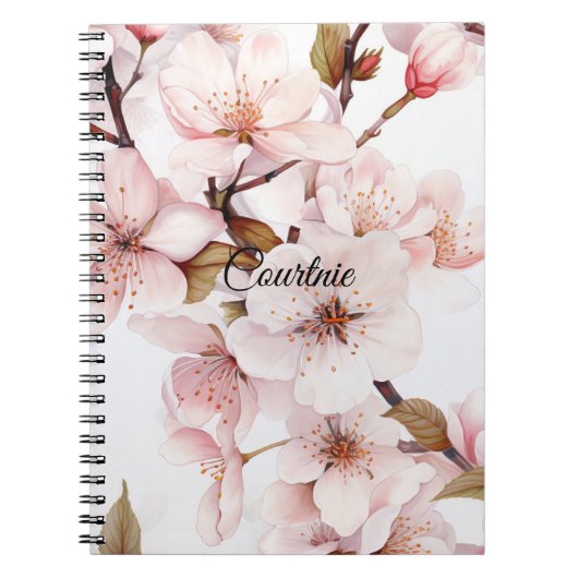 Cherry Blossom Blume Notizblock (Vorderseite)